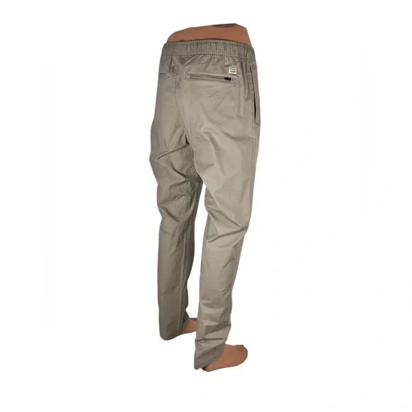 Vuori Mens Large Ripstop Climber Pants Stretch Waist Beige Casual Comfort EUC